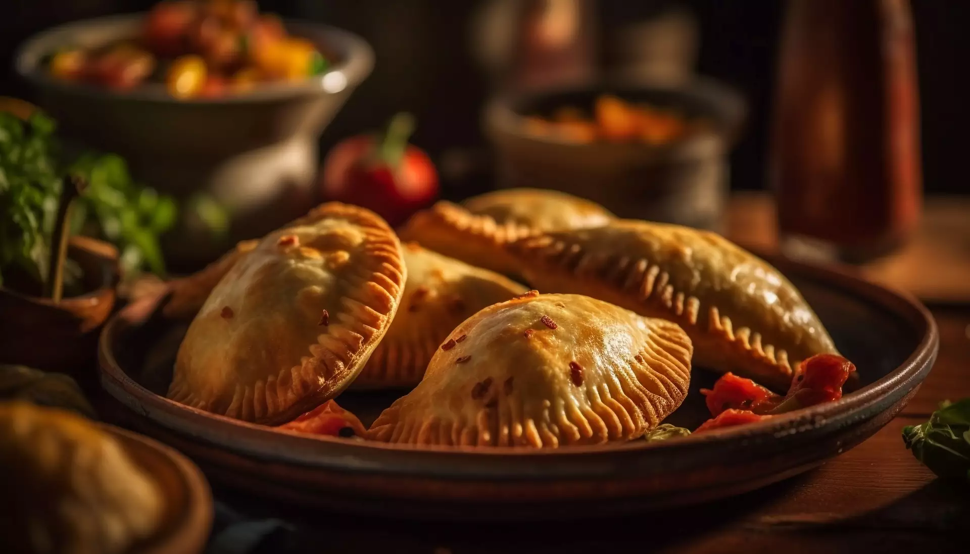Empanadillas en un planto